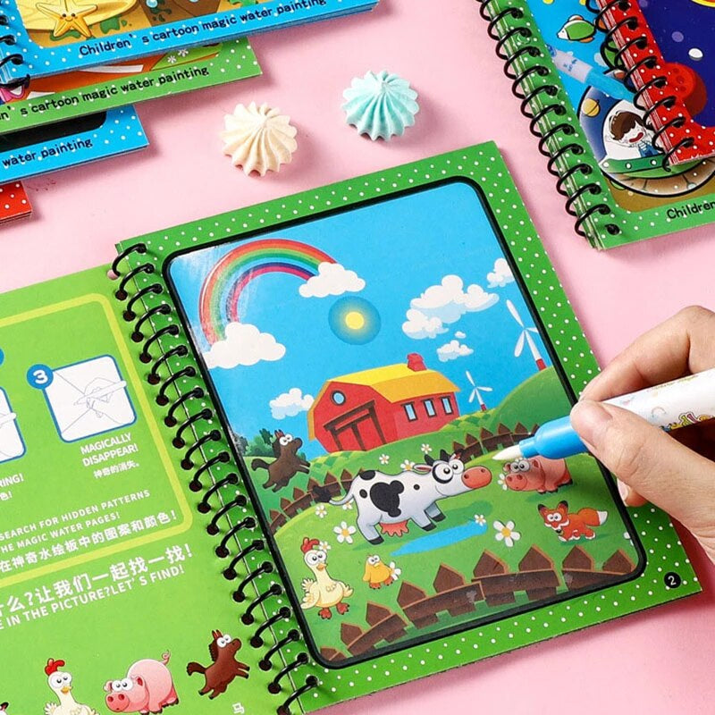 Magic Water Drawing Coloring Book.