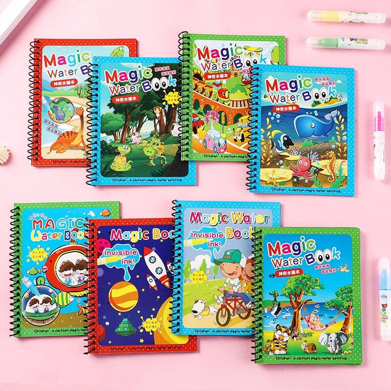 Magic Water Drawing Coloring Book.