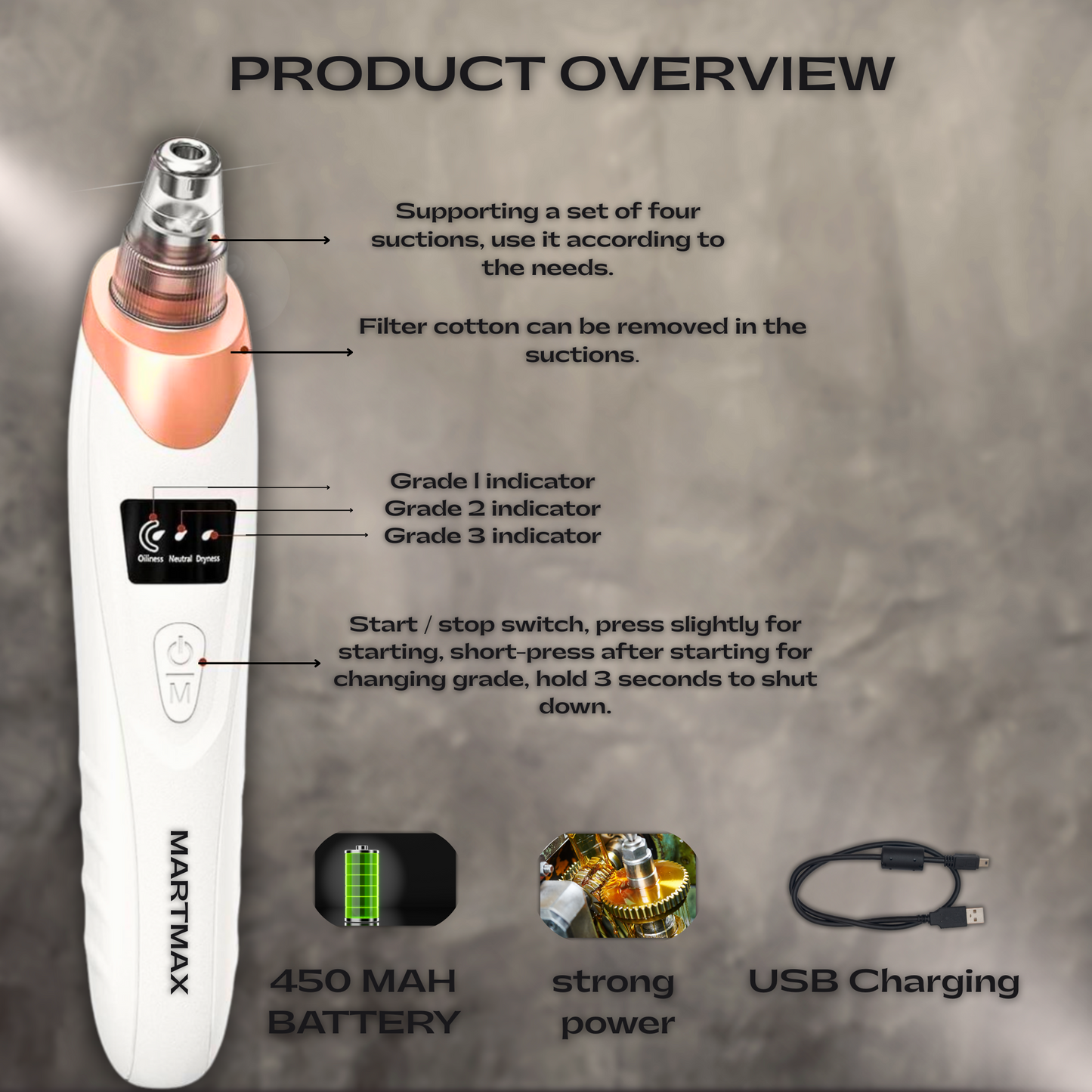MartMax Electric Vacuum Blackhead Remover.